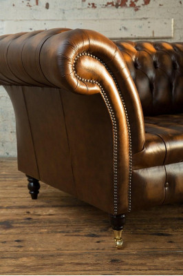Chesterfield Leder Sofa 1 Sitzer Sofa Polster Sofas Design Luxus Couch Sofas Neu