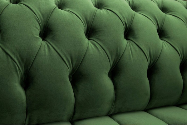 Chesterfield Couch  2 Sitzer Polster Sitz Textil Stoff Leder Couchen Sofas Sofa