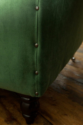 Chesterfield Couch  2 Sitzer Polster Sitz Textil Stoff Leder Couchen Sofas Sofa
