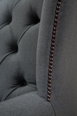 Chesterfield Design Luxus Stoffsofas Textil  Ohrensessel 1 Sitzer Sofa Polster