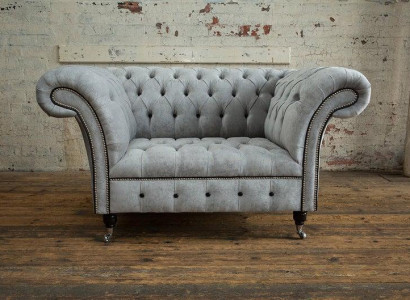 Sessel 1 Sitzer Polstersofas Klassische Chesterfield Stuhl der Premium Klasse