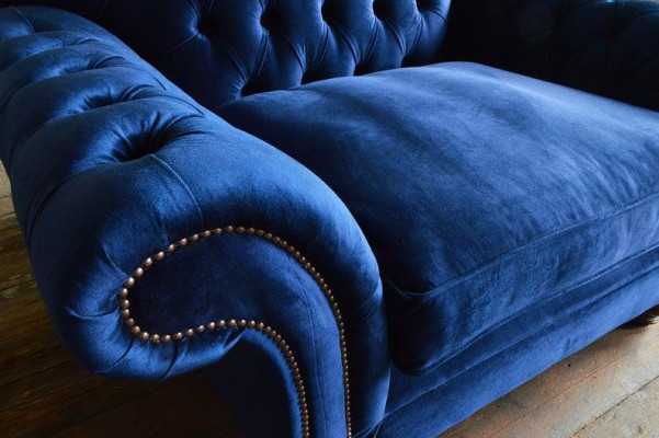 Chesterfield Design Sofa Sessel Couch Polster Luxus Textil Couchen 1 Sitzer #132
