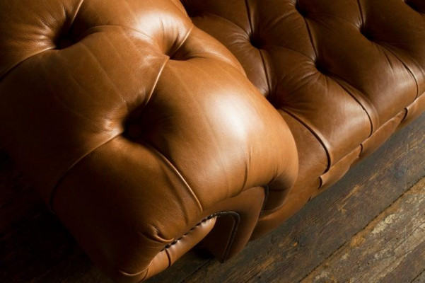 Sessel 1 Sitzer Chesterfield Kunstleder Polster Sofas Design Luxus Couch Sofa
