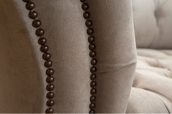 Chesterfield Big Textil Design Wohnzimmer Couch Sofa Polster 1 Sitz Leder #146