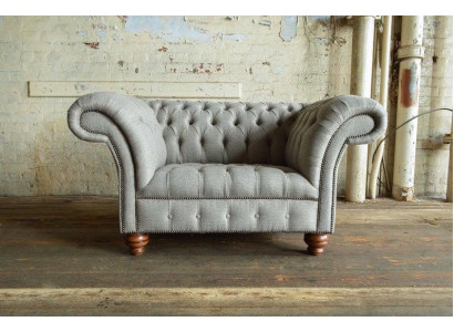 Exklusiver 1 Sitzer Sofa Sessel Relax Chesterfield Sofas Couchen Polster Textil