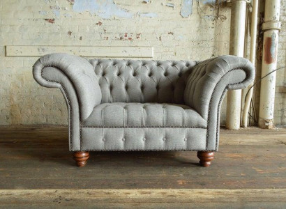 Exklusiver 1 Sitzer Sofa Sessel Relax Chesterfield Sofas Couchen Polster Textil