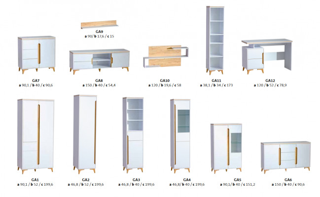 Vitrine Vitrine Anrichte Schrank Regal Modern Stil Wohnzimmer Kollektion Weiß