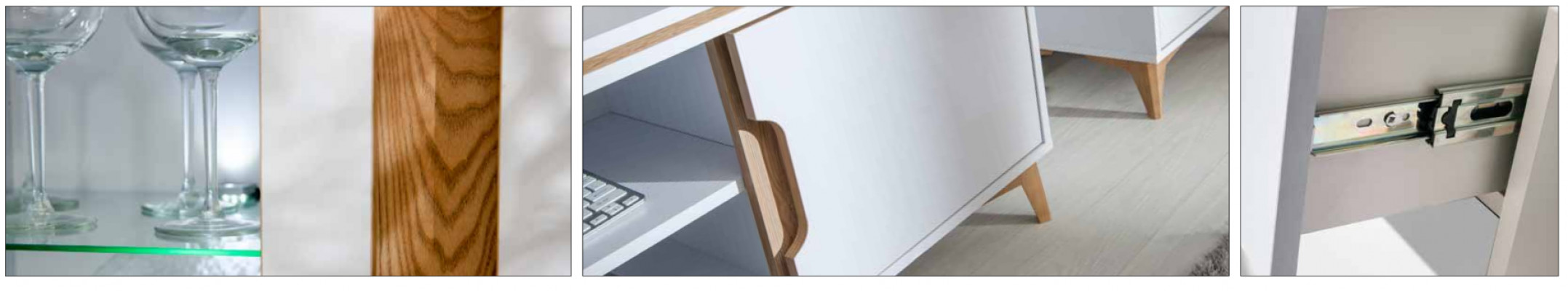 Vitrine Vitrine Anrichte Schrank Regal Modern Stil Wohnzimmer Kollektion Weiß