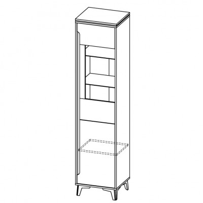 Vitrine Anrichte Schrank Regal Modern Stil Wohnzimmer Kollektion Wandschrank Neu