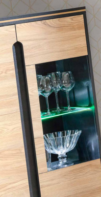 Vitrine Anrichte Schrank Regal Modern Stil Wohnzimmer Kollektion Wandschrank Neu