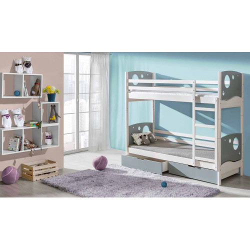 Etagenbett Hochbett Kinderbett 5 Farben Skandinavische Kiefer Holz Kinder Zimmer