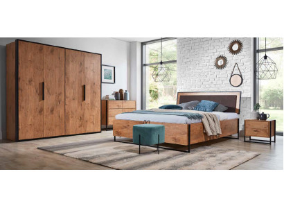 Komplettes Schlafzimmer Set Betten Kleiderschrank Bett Kommode Nachttisch