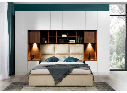 Schlafzimmer Bett Kleiderschrank Betten Bettgestell Polsterbett Bettrahmen Neu