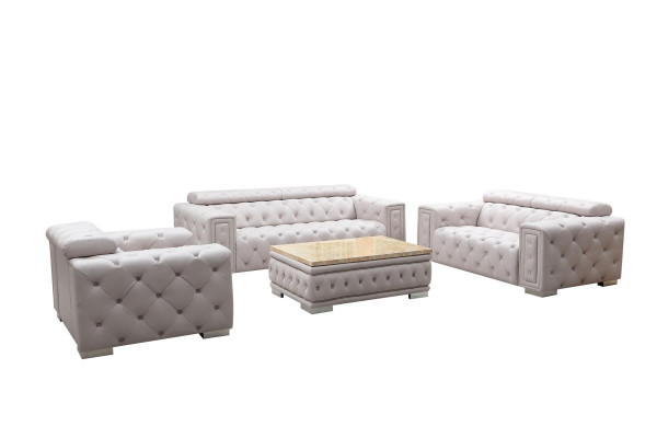 Couch Set Garnitur Polster Leder Design Chesterfield Sofagarnitur 3+2 Sitzer Neu