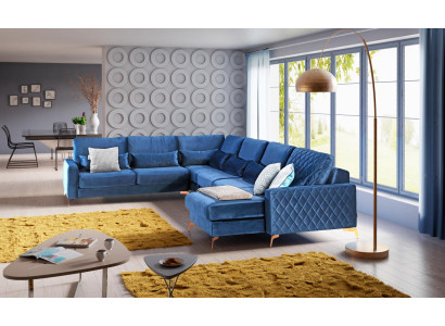 Samt Stoff Sitz Garnitur Designer Wohnlandschaft Ecksofa Sofa Couch Sofa U Form
