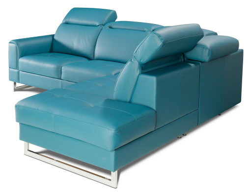 Leder Sitz Garnitur Designer Wohnlandschaft Ecksofa Sofa Couch Sofa L-Form Neu