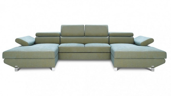 Wohnlandschaft Ecksofa U-Form Sofa Couch Design Couch Textil Modern Polster Neu