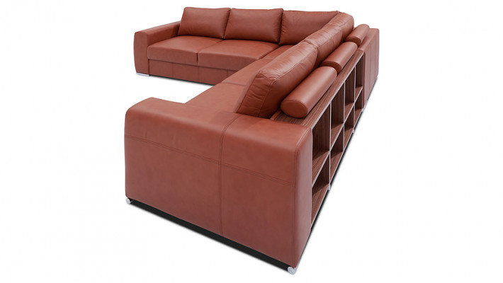 Ecksofa Freistehende Couch Regal Wohnlandschaft Sofa Polster Sitz Ecke Landhaus