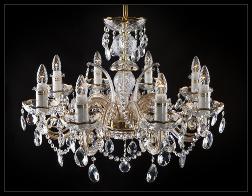 Klassischer Kronleuchter Leuchte Lampe Decken Beleuchtung Kristall Neu Bohemia