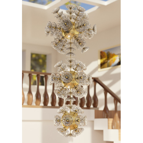 Decken Lampe Hänge Pendel Leuchte Luster Kronleuchter Elite Bohemia Flower Neu