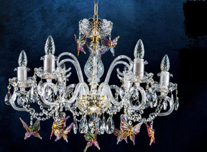 Design Kronleuchter Bohemia Gold Kristall Lampe Lampen Leuchten Decken Leuchte