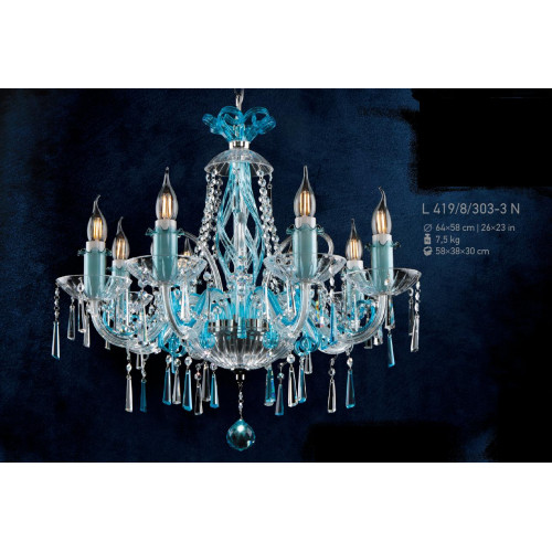 Bohemia Luster Hänge Decken Leuchte Kronleuchter Lampe Kristall Lampen Leuchten