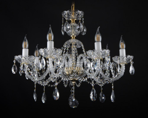 -Luster Hänge Lampe Kristall Leuchten Decken Kronleuchter Leuchte Bohemia Lampen