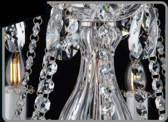 -Glas Kristall Wand Lampe Kron Leuchter Wohn Zimmer Beleuchtung Elite Bohemia