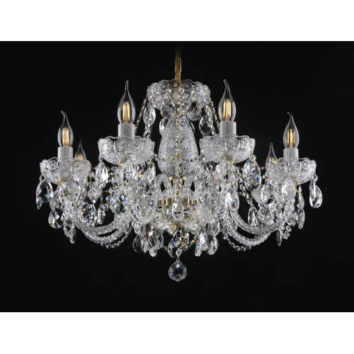 XXL Leuchte 8x Lampen Kronleuchter Palast Villa Leuchten Lampe Kristall Luster