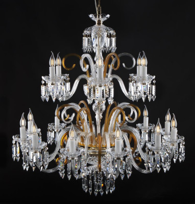 Kristall Glas Kronleuchter  Hänge Lampe Lüster klassisch Elite Bohemia