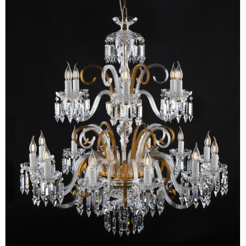 Kristall Glas Kronleuchter  Hänge Lampe Lüster klassisch Elite Bohemia