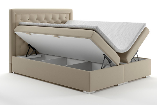 Chesterfield Boxspring Bett Hotel Doppel Luxus Betten Polster Kasten Funktion