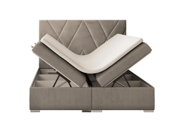 Chesterfield Schlafzimmer Boxspring Bett Doppel Betten Polster Kasten Funktion