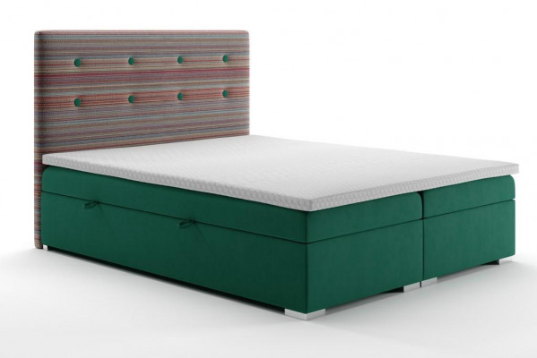 Chesterfield Bett Boxspring Hotel Doppel Komplett Set Topper Matratze Betten Neu
