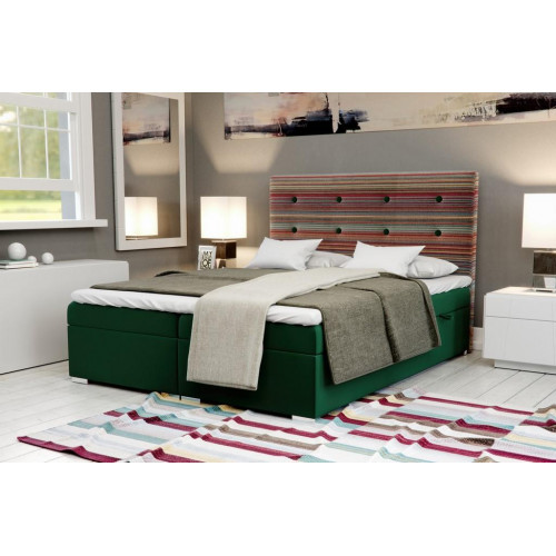 Chesterfield Bett Boxspring Hotel Doppel Komplett Set Topper Matratze Betten Neu