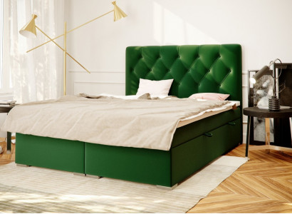 Chesterfield Boxspring Bett Hotel Doppel Komplett Set Matratze Topper Betten Neu