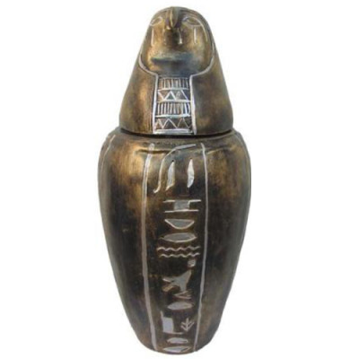 Kanope Urne Sarkophag Ägypten Pharao aus Kunststoff Ramses Deko Ägyptische Figur
