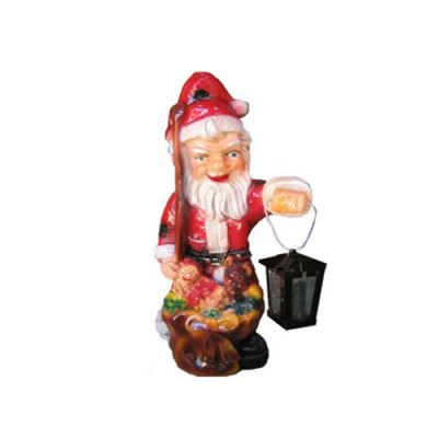 Weihnachtsmann Figur Statue Aussenleuchte Dekoration Nikolaus Skulptur 32cm Neu