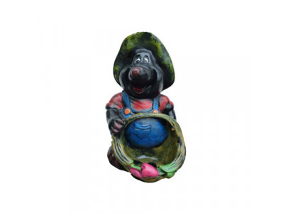 Maulwurf Figur Design auf einem Motorrad Skulptur Dekoration Neuheit Statue 44cm