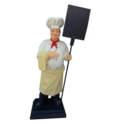 Koch Figur Statue Skulptur Werbefigur Menütafel Werbeaufsteller Speisekarte Neu