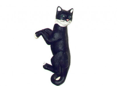 Dekoration Garten Plastik Figuren Handbemalte Figur Statue Katze hängend 60cm