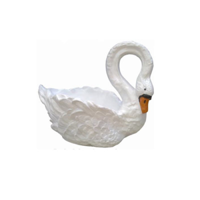 Schwan Dekorative Statue Garten Figuren Statuen 54cm Lebensgroß Figur Plastik