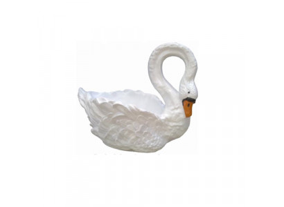 Schwan Dekorative Statue Garten Figuren Statuen 54cm Lebensgroß Figur Plastik