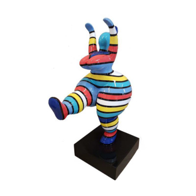 Abstrakte Designer Kunst 50cm Figur Statue Bunt Bemante Skulpturen Statuen Neu