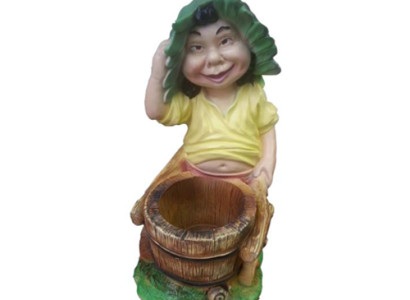 Hässlige Garten Gnom  Figur Ganze 48cm zum Verunstalten des eigenen Gartens Neu