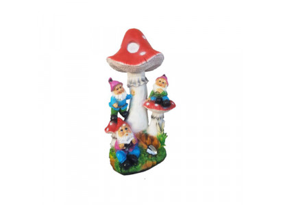 Skulptur Pilz Haus Statue Garten Figuren 51cm Statuen Skulpturen Figur Neu M37