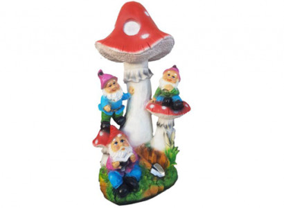 Skulptur Pilz Haus Statue Garten Figuren 51cm Statuen Skulpturen Figur Neu M37