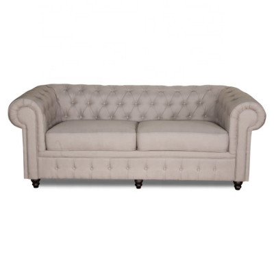 jvmoebel ® - Textil Sofa Couch - Beige Polster Dreisitzer Couch Garnitur Dreier