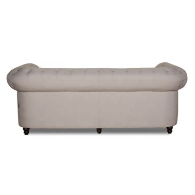 jvmoebel ® - Textil Sofa Couch - Beige Polster Dreisitzer Couch Garnitur Dreier