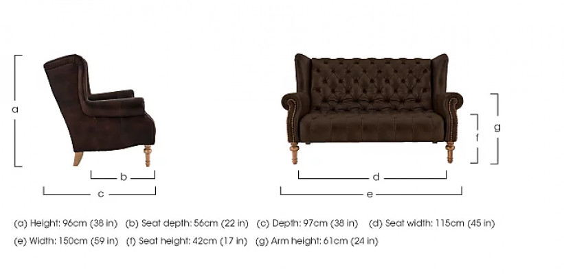 Chesterfield Sofa Couch Polster Doppelter Ohrensessel Leder Couchen  Polster 2er